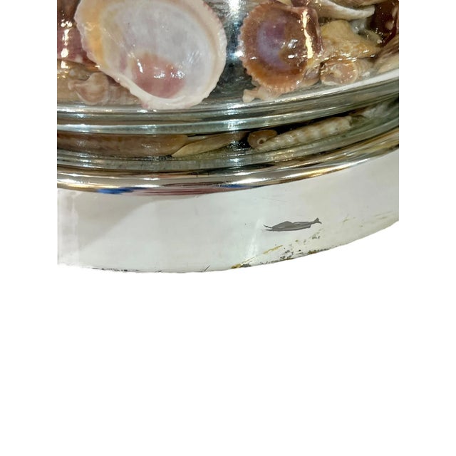 Vintage Glass Ginger Jar Shell Filled Lamp For Sale - Image 10 of 18