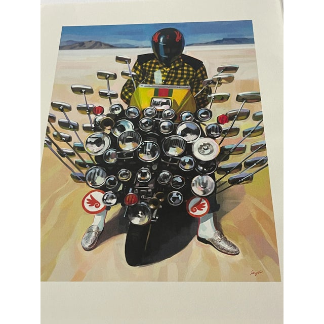 Printmaking Materials Authentic Gucci Lithograph Advertisement Framed For Sale - Image 7 of 7