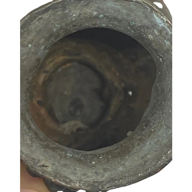 Early 20th Century Thai Patinated Bronze Buddha Head Sculpture For Sale - Image 9 of 12