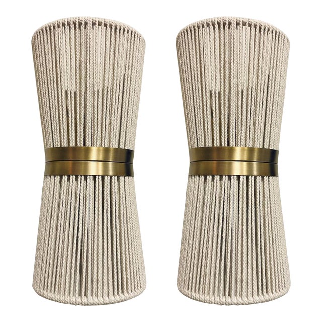 Revelation Organic Modern Highly Strung Sconces Pair For Sale