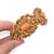 Vintage Coral Glass and Yellow Rhinestone Clamper Cuff, 1940 For Sale - Image 10 of 11