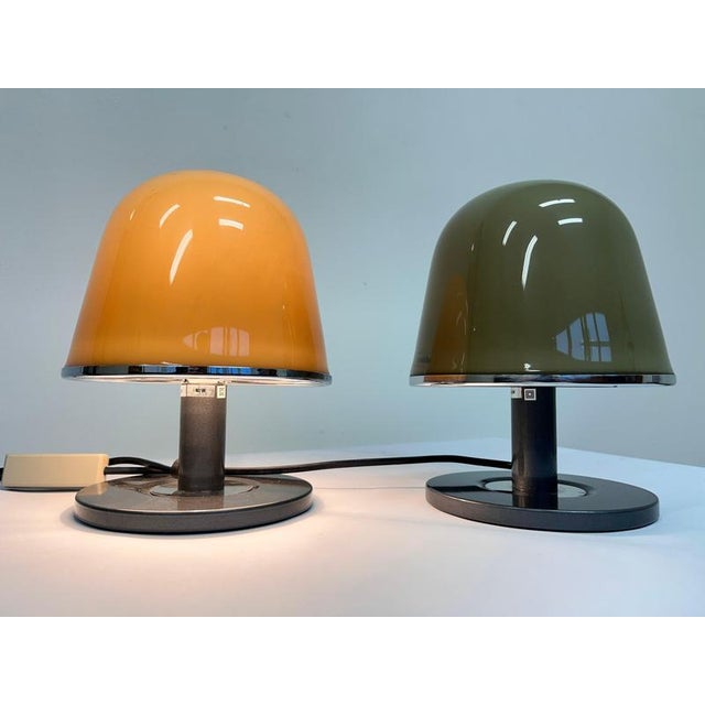 Brown Mid-Century Modern Table Lamps by Franco Bresciani, 1970s, Set of 2 For Sale - Image 8 of 9