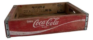 Vintage Coca-Cola Wood Bottle Crate – Red Advertising Case