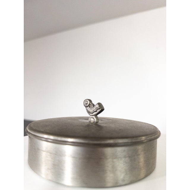 1950s Pewter Lidded Box by Hans Bergström for Ystad-Metall, 1950 For Sale - Image 5 of 9