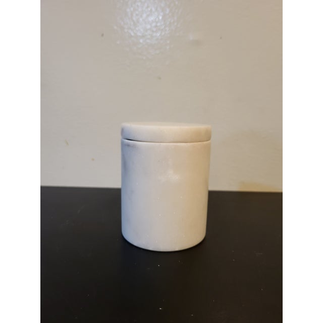 Contemporary Williams Sonoma Marble Salt Cellar For Sale - Image 3 of 9