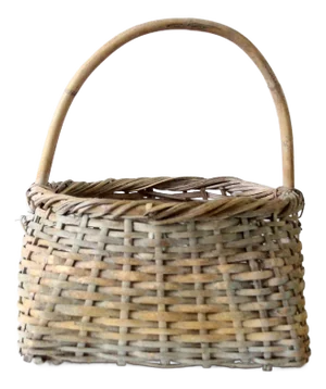 Vintage Handwoven Cottage Basket