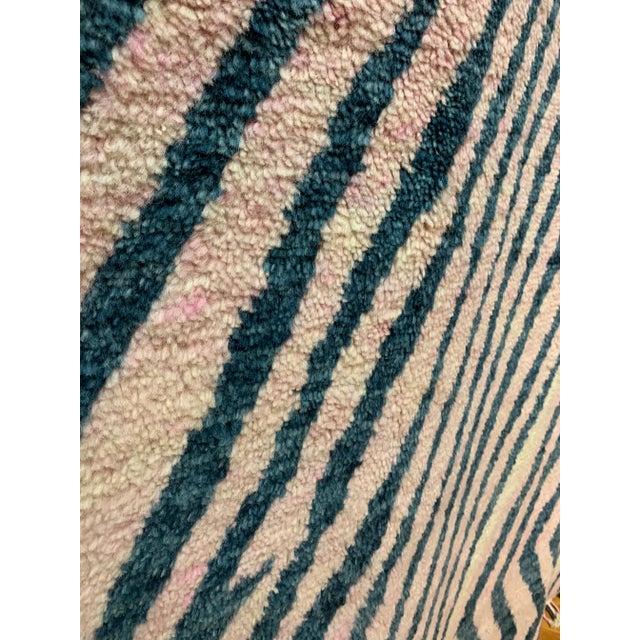 Pasargad Blue Hand Knotted Moroccan Rug 8' X 10' For Sale - Image 9 of 10