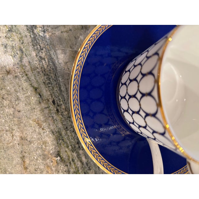 Ceramic Wedgwood Bone China Renaissance Gold Tea Cup and Saucer For Sale - Image 7 of 10