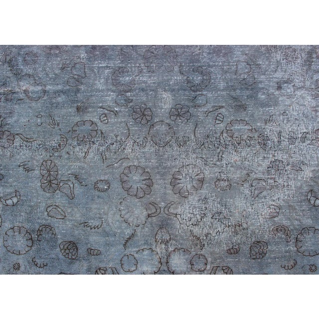 Textile Keivan Woven Arts Vintage Indian Amritsar Rug in Gray Tones and Brown Highlights For Sale - Image 7 of 13