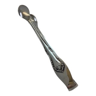 1980s Silver Plated Sugar Tongs, Chesterfield. For Sale