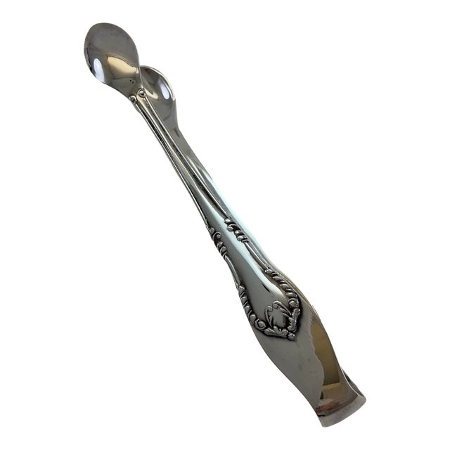 1980s Silver Plated Sugar Tongs, Chesterfield. For Sale