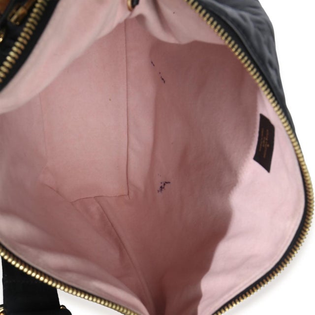Black Monogram Embossed Lambskin Coussin MM Hobo For Sale In New York - Image 6 of 6