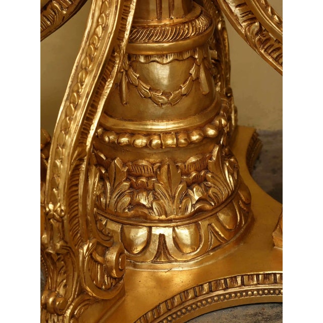 Gold Lanterns on Carved Legs, Set of 2 For Sale - Image 10 of 12