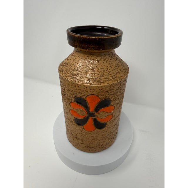 Bitossi 1960s Aldo Londi for Bitossi Italian Textured Ceramic Vase, Attributed For Sale - Image 4 of 9