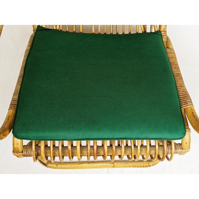 Wood Mid-Century Modern Italian Armchairs in Rattan and Rush, 1960s, Set of 2 For Sale - Image 7 of 18