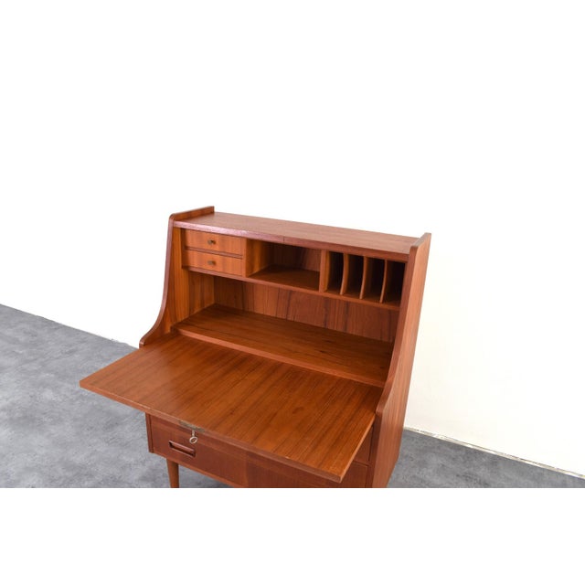 Mid-Century Modern Danish Teak Secretaire by Gunnar Nielsen for Tibergaard, 1960s For Sale - Image 18 of 18