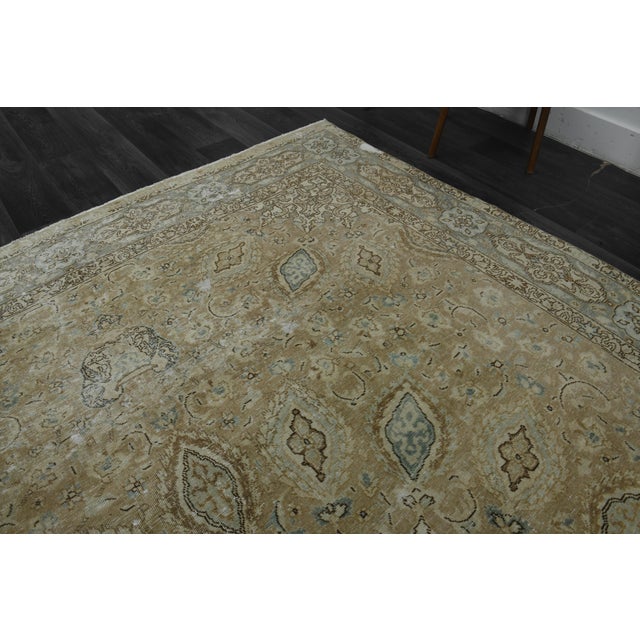 1970s Vintage Persian Handknotted Wool Brown Oversize Area Rug For Sale In San Francisco - Image 6 of 11
