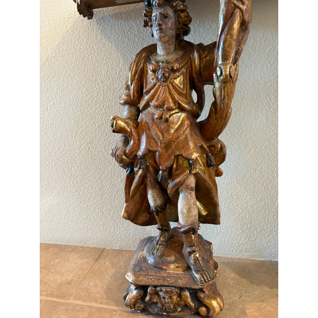 2 Italian Baroque Paint & Parcel - 18th Century Consoles - Therien & Co Beverly Hills For Sale - Image 11 of 11