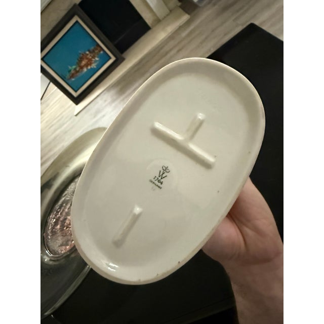 Ceramic 1960s Large Wallendorf Porcelain Woman Figurine 11-1/4 Inch Tall For Sale - Image 7 of 9