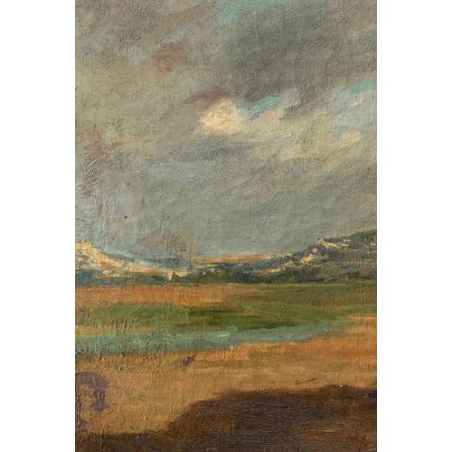 French School, Rural Landscape, 1800s, Oil Painting on Canvas, Framed For Sale - Image 5 of 9