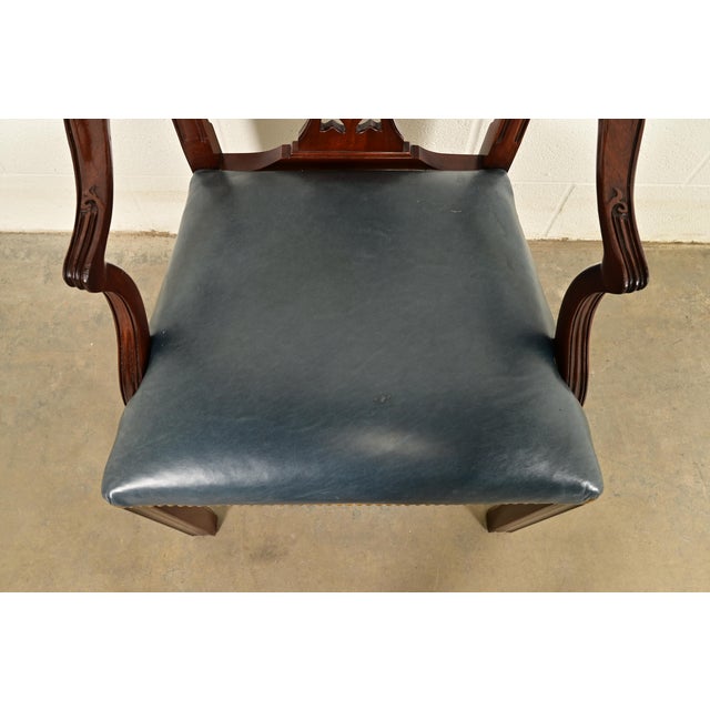 Brown Councill Craftsmen Georgian Carved Mahogany Armchairs, Pair For Sale - Image 8 of 14