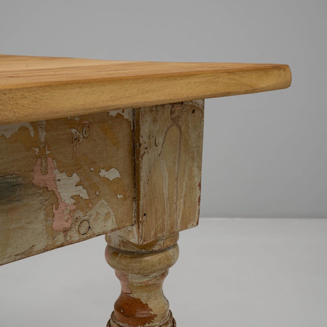 20th Century French Gustavian Wood Patinated Side Table For Sale - Image 11 of 18