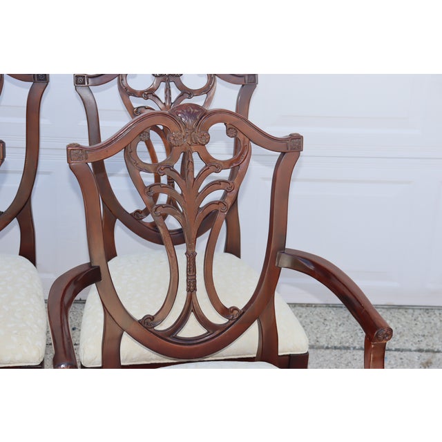 1970s 8 Chippendale Style Vintage Henredon Dining Chairs B Bo For Sale - Image 5 of 15