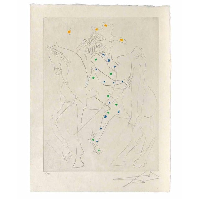 Etching and drypoint realized in 1968 Table from the Series "Les Amours de Cassandre", published by Argillet, Paris....