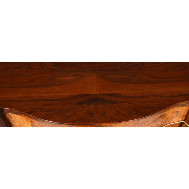 Antique Victorian Serpentine Burr Walnut Marquetry Credenza, 19th Century For Sale - Image 5 of 18