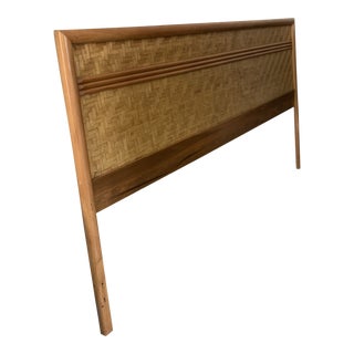 Vintage King Rattan Headboard For Sale
