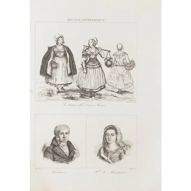 Costumes and Portraits is an original lithograph artwork realized by an anonymous engraver of the 19th Century. Printed in...