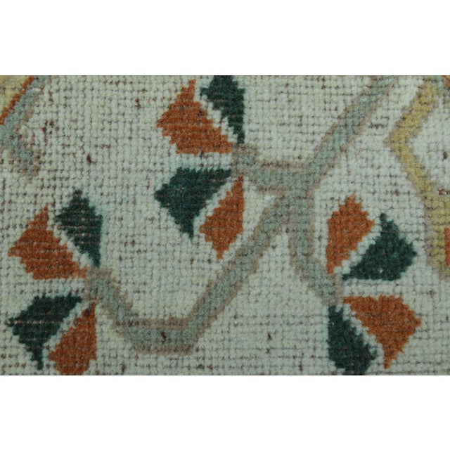 1970s Vintage Turkish Handmade Wool & Cotton Orange Area Rug For Sale - Image 11 of 11