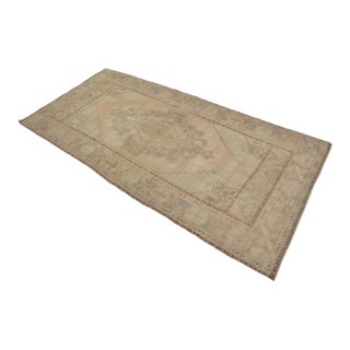 1950s Faded Ghost Oushak Rug For Sale