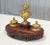 French Antique French Gilt Bronze Inkwell on Rouge Marble Stand For Sale - Image 3 of 7