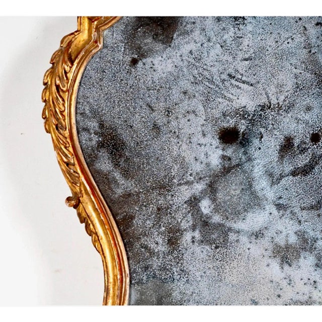 Late 18th Century Italian Giltwood Cartouche Mirror, 18th Century For Sale - Image 5 of 10
