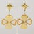 Contemporary Kenzo Gilded Metal and Acrylic Four-Leaf Clover Dangle Clip-on Earrings For Sale - Image 3 of 9