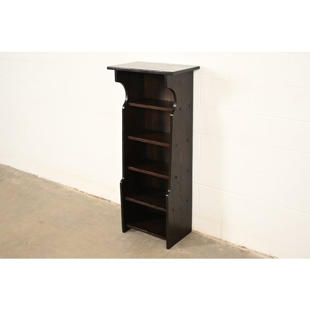 Charles Limbert Stickley Brothers Style Antique Mission Oak Arts & Crafts Bookcase or Magazine Rack, Circa 1910 For Sale - Image 4 of 12