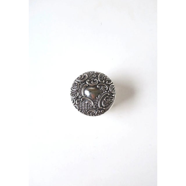 Silver Antique English Sterling Silver Vanity or Bathroom Jar Box, Circa 19th-Century For Sale - Image 8 of 13