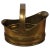 Metal Italian Gilt Brass Bronze Fireplace Wood Log Holder Rack by Milo Baughman, 1970s For Sale - Image 7 of 7
