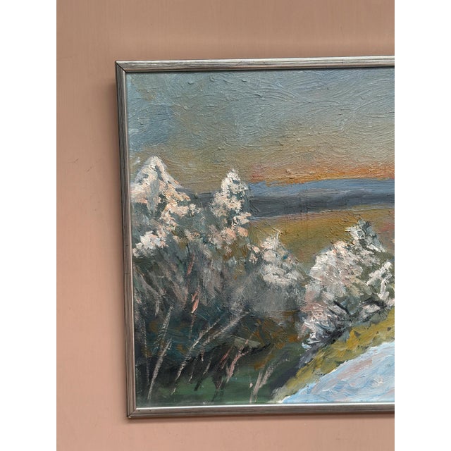 Sune Randolfs, Winter Landscape, 1960s, Oil on Panel, Framed For Sale - Image 6 of 18