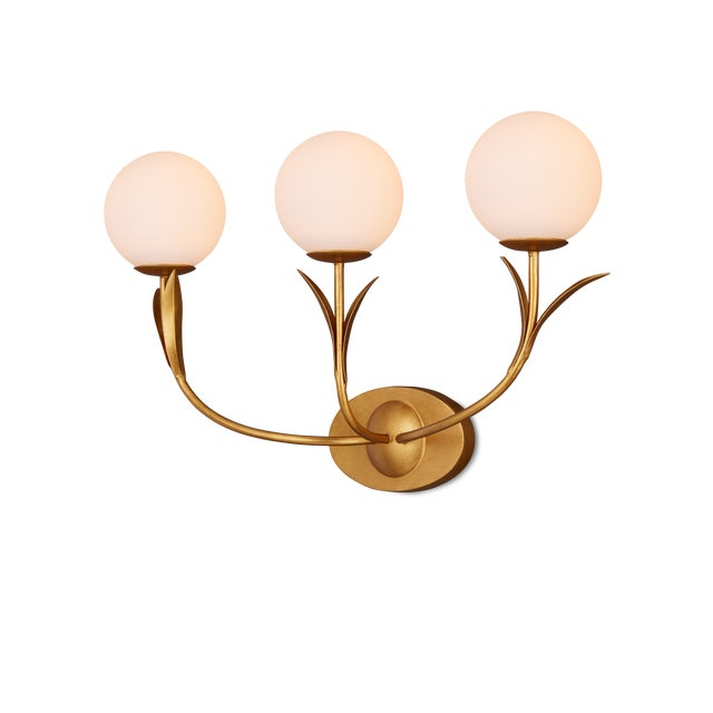 Currey & Company Currey & Company Rossville Triple-Light Wall Sconce For Sale - Image 4 of 5
