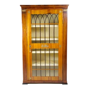 Early 19th Century Biedermeier Walnut / Bronze Mounted Bookcase / Cabinet