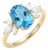 Royal Swiss Blue Topaz Ring - Blue Gemstone Engagement Ring Us 7 (All Sizes Available) For Sale