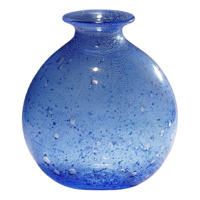Blue Efeso Vase by Ercole Barovier for Barovier & Toso, 1964 For Sale