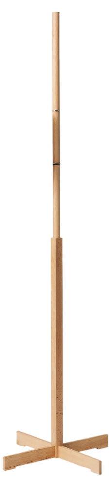 White and Beech Wood TMM Floor Lamp by Miguel Milá