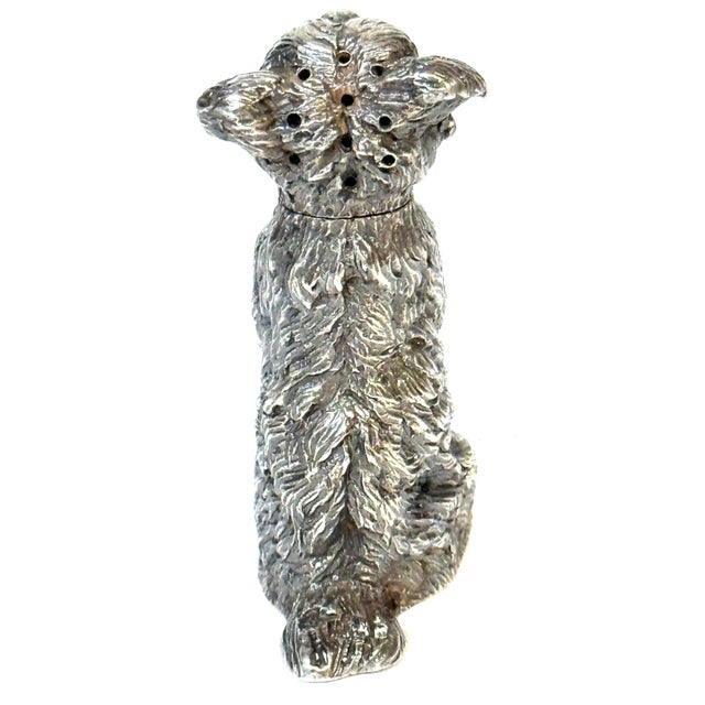 Pair Edwardian Sterling Terrier Salt & Pepper London, Jonathan Howell, 1906/1913 For Sale - Image 18 of 18