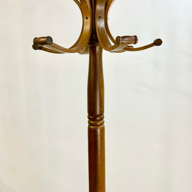 Mid 20th Century Boho Chic Victorian Thonet Style Bentwood Umbrella, Coat & Hat Rack Tree Stand. For Sale - Image 6 of 11