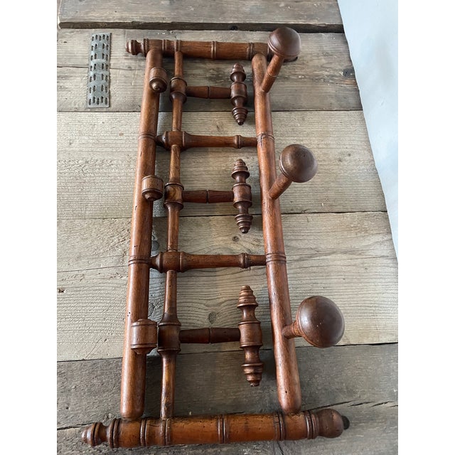 Antique Wooden Coat Rack, 1890s For Sale - Image 3 of 10