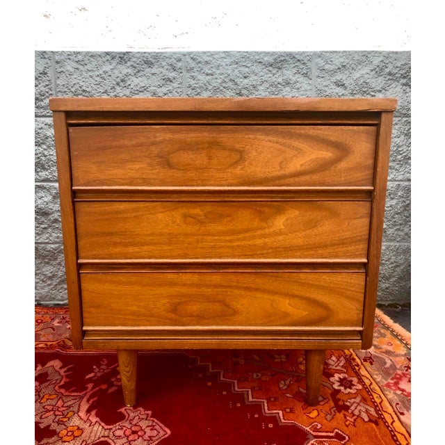 Dixie Mid Century Modern Wooden Bedside Table Commode Chairish