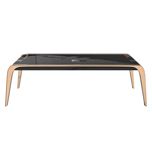 Not Yet Made - Made To Order "Safari" Desk With Bronze and Stainless Steel, Handmade For Sale - Image 5 of 7